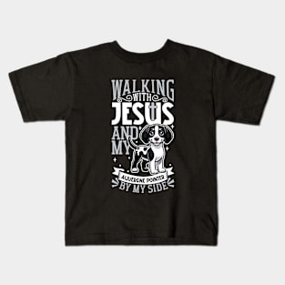 Jesus and dog - Auvergne Pointer Kids T-Shirt